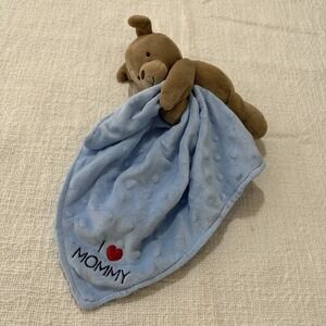 Child of Mine Carters Bear Blue Mom Baby Blanket Lovey Soother Security Blankie